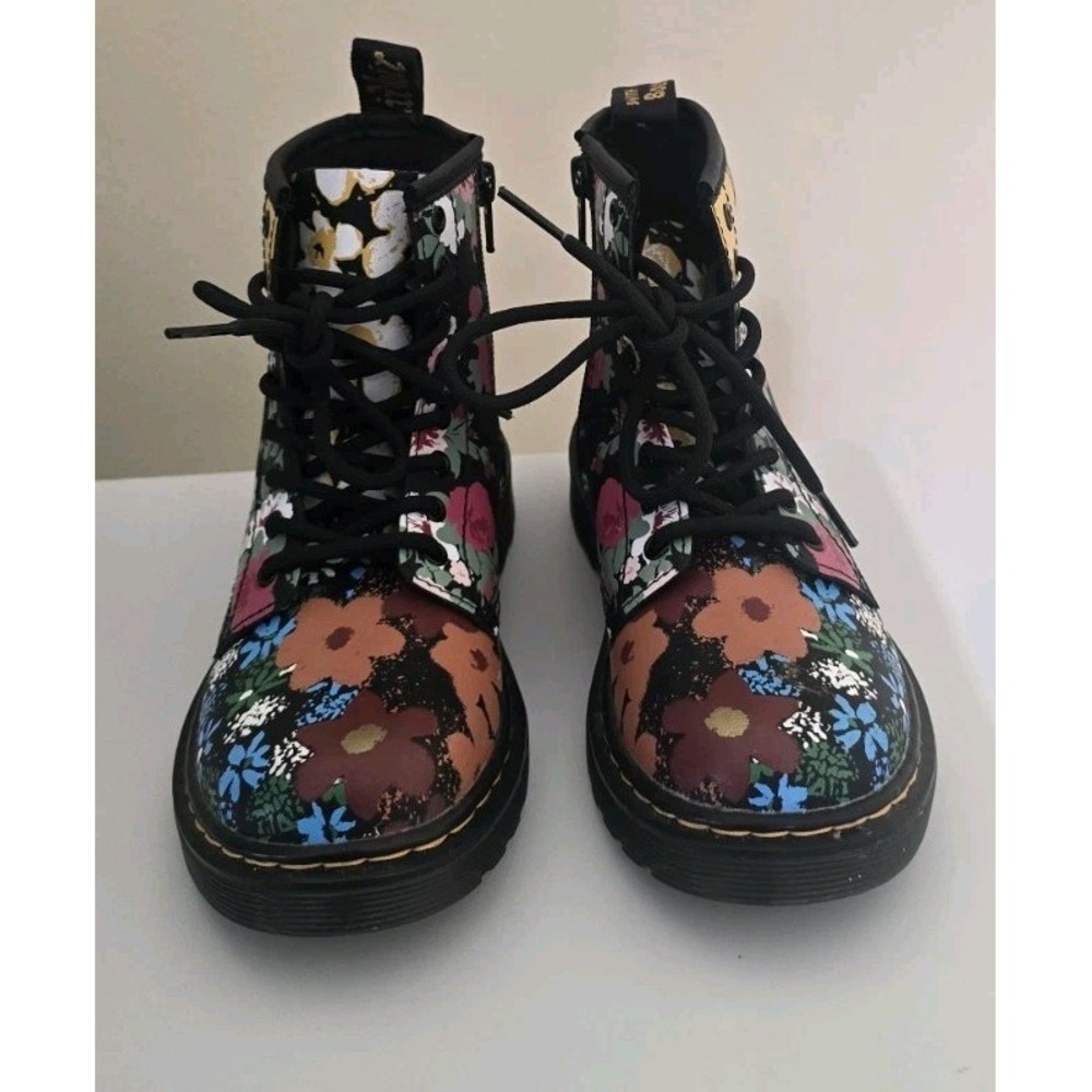 Dr. Martens Youth 1460 J Floral Mash Up Lace Up Boots US 1 - Picture 2 of 10
